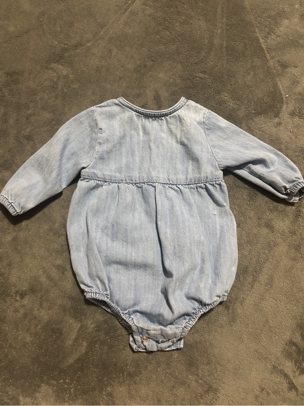 Ruffle Butts Light Blue Denim One-Piece